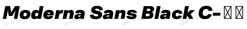 Moderna Sans Black C字体转换